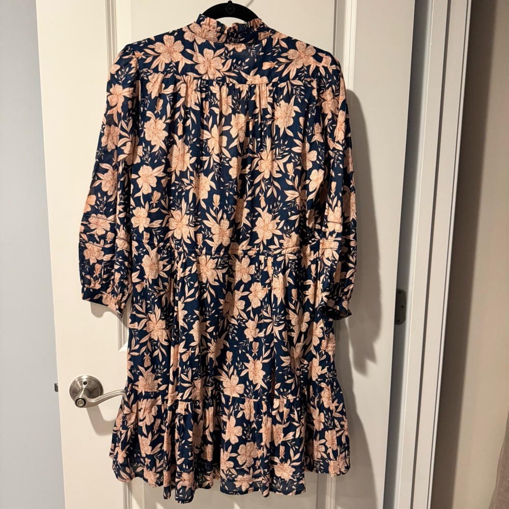 Trovata Birds of Paradis Yulia Floral Paloma Floral Long Sleeved Shirtdress | M - Picture 7 of 7